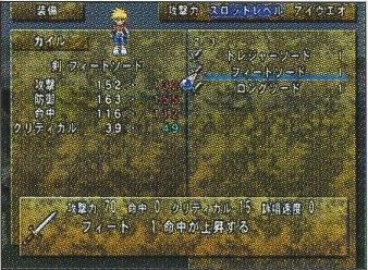Equipment with a slot effect